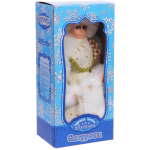 Снегурочка музыкальная «Снежный день» в белой шубке 30 см