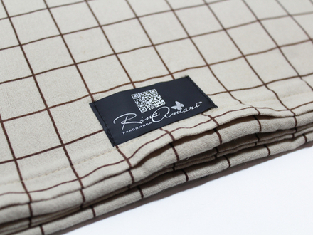 Пододеяльник на молнии Клетка бежевая фланель RinaAmari Размер 110*140