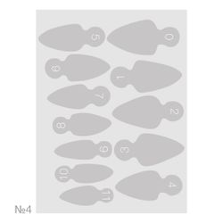 Irisk Силиконовые вкладыши для верхних форм Удлиненные заостренные, 60 шт