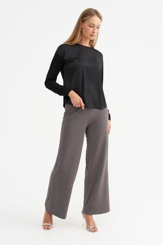 Черный лонгслив со стразами  Тамбовчанка