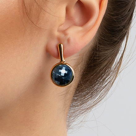 Серьги Possebon Pearl Sodalite A1993.22 BL/G