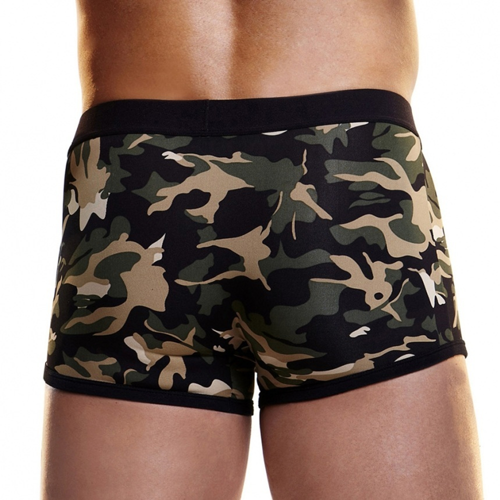 Мужские боксеры на узкой резинке (Размер: M) (Цвет: серый камуфляж)
