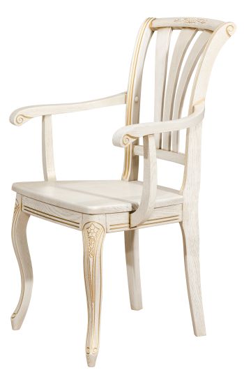 Кресло Марсель-2 (дуб/тон 902/резьба/жесткое сиденье)