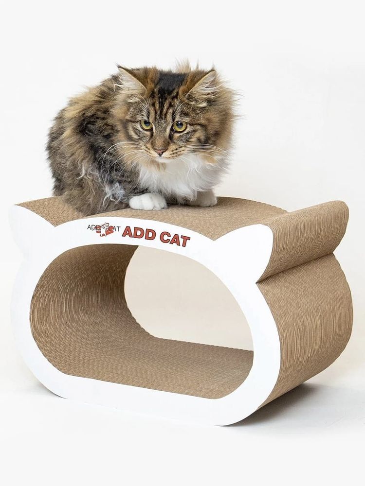 Когтеточка из гофрокартона (Когтедралка) "Cat's smile", 45*23*31 см