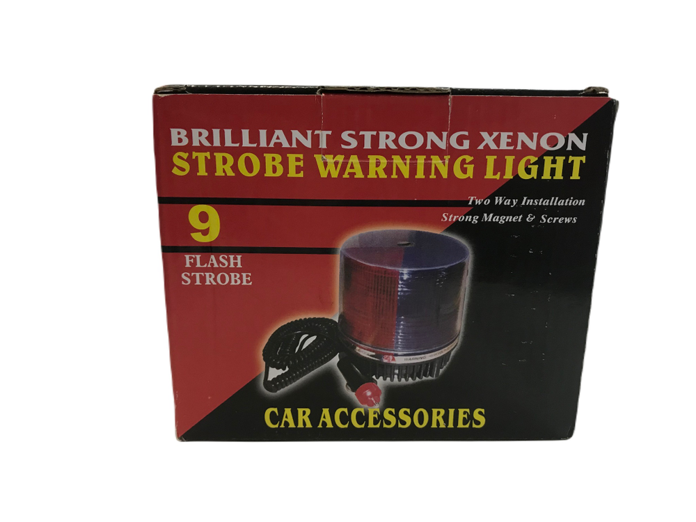 Мигалка автомобильная желтая 12V светодиодная в коробке