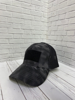 Бейсболка чёрный питон с липучкой сетка