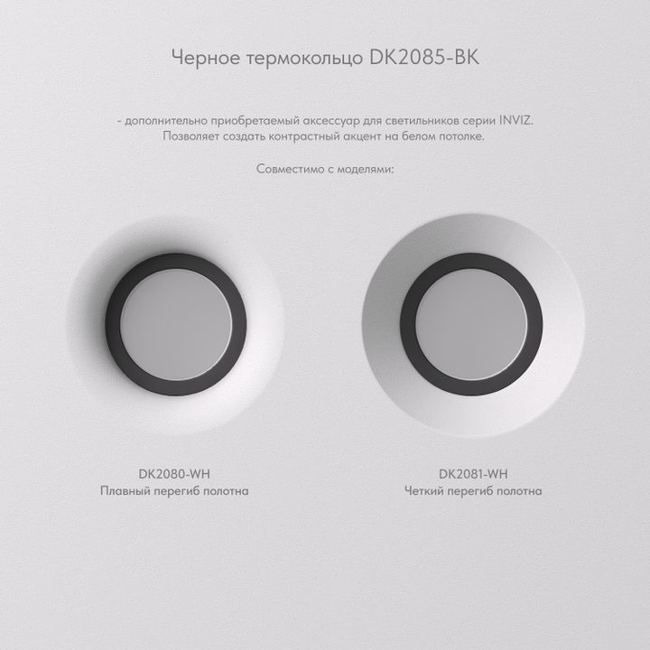 Кольцо декоративное Denkirs Inviz DK2085-BK