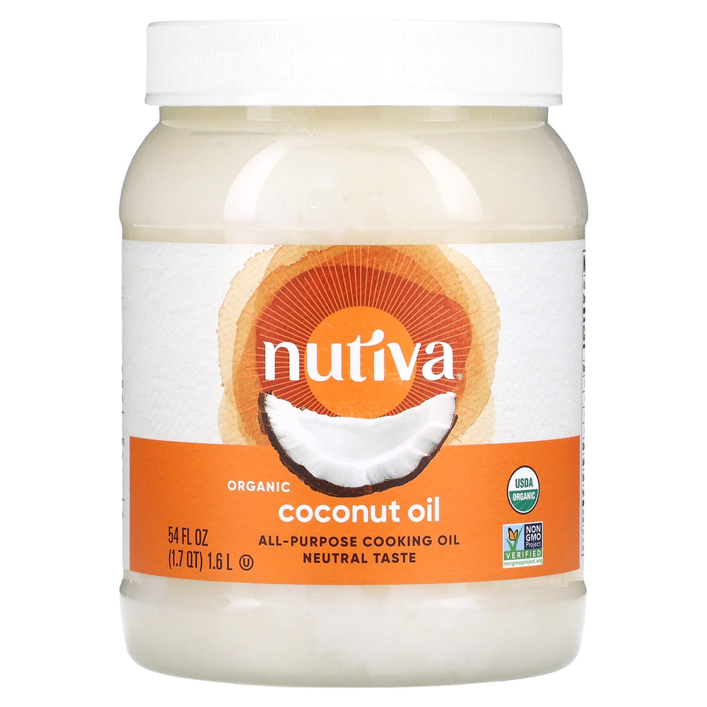 Nutiva, Универсальное растительное масло, органическое кокосовое масло, 1,6 л (54 жидк. унц.)