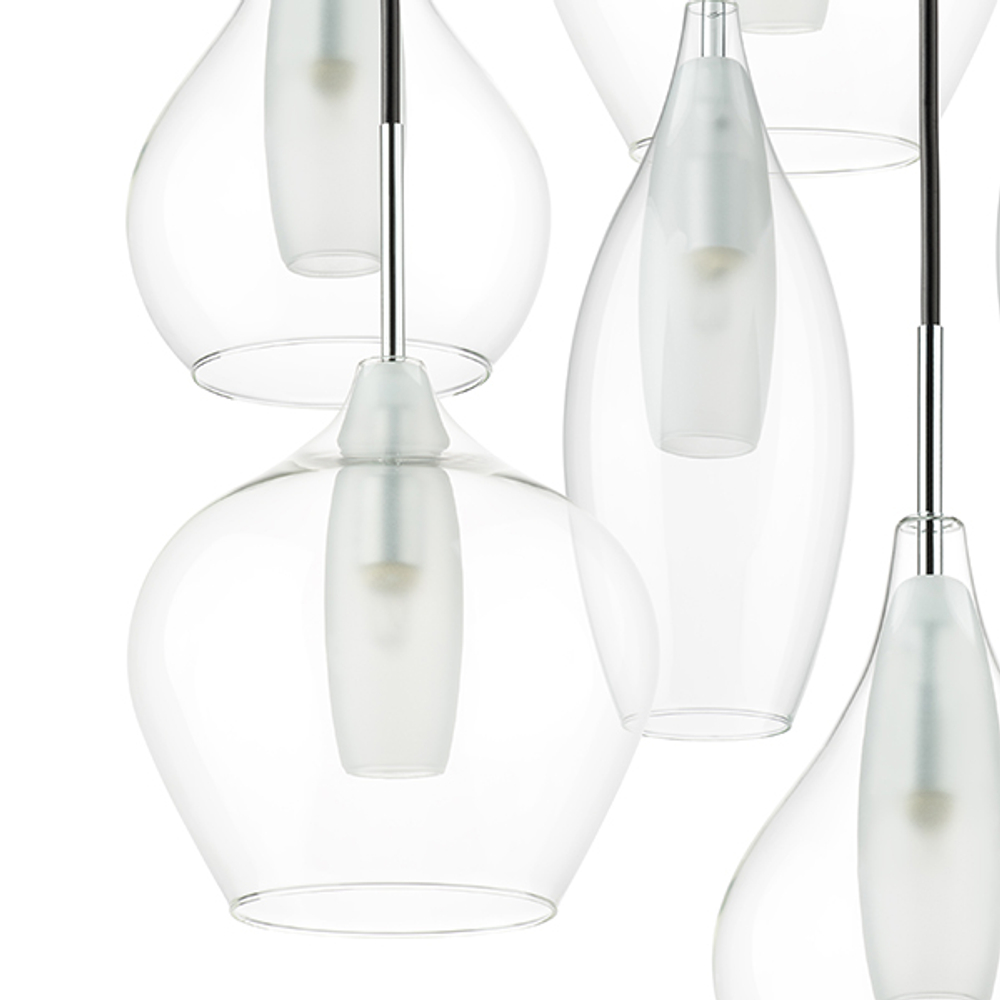 803061 Подвес PENTOLA 6х25W G9 ХРОМ/ПРОЗРАЧНЫЙ