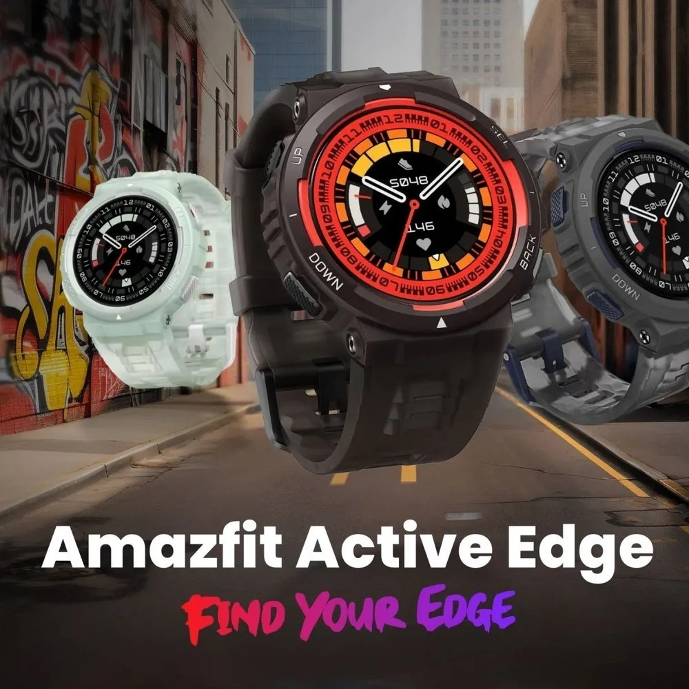 Смарт-часы Amazfit Active Edge 33.5 мм серый-серый