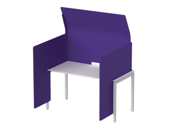 Кабина с высоким экраном-парусом и низкими боковыми стенками-ширмами 135х122х163