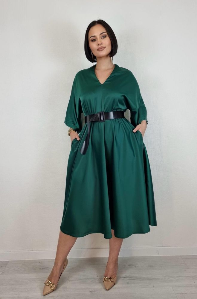 Платье с ремнём 03046 Фабрика Моды