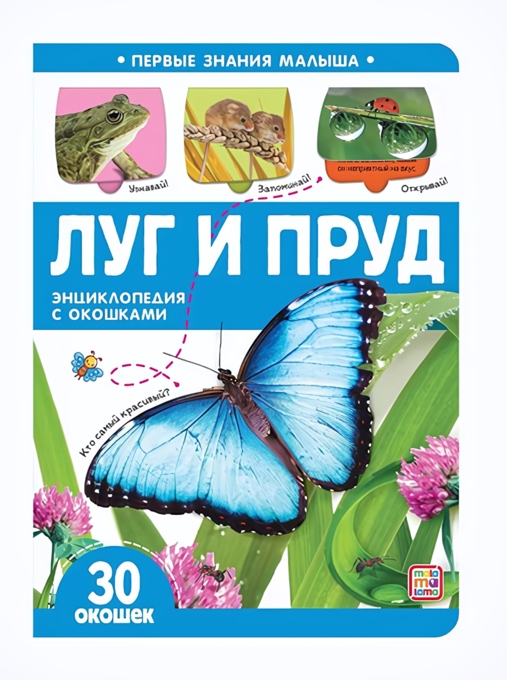 Энциклопендия с окошками Первые знания малыша "Луг и пруд" (Malamalama)