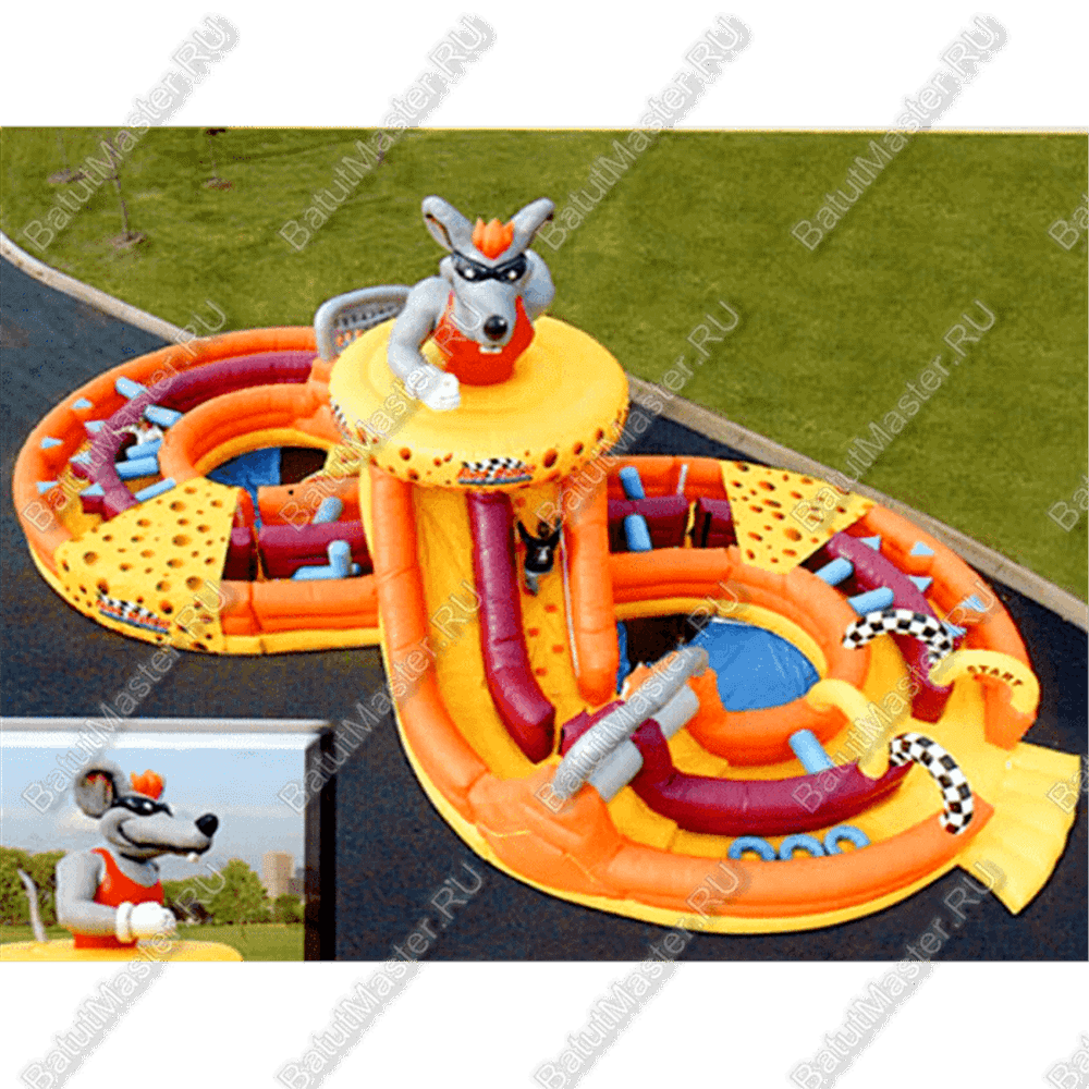 Коммерческий надувной батут "В погоне за сыром"