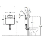ROCA THE GAP ПРИСТАВНОЙ  УНИТАЗ+БАЧОК+КНОПКА+СИД