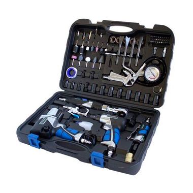 Набор инстр. с аксессуарами57пр(гайковерт-1/2'',650н/м,пневмозач.маш.-6мм, 25000об/мин,пневмотрещ.-1/2'',68н/м,пневмозубило,подкачка, продувоч.) Forsage F-RP7857-57 (RP27313, RP27411, RP27