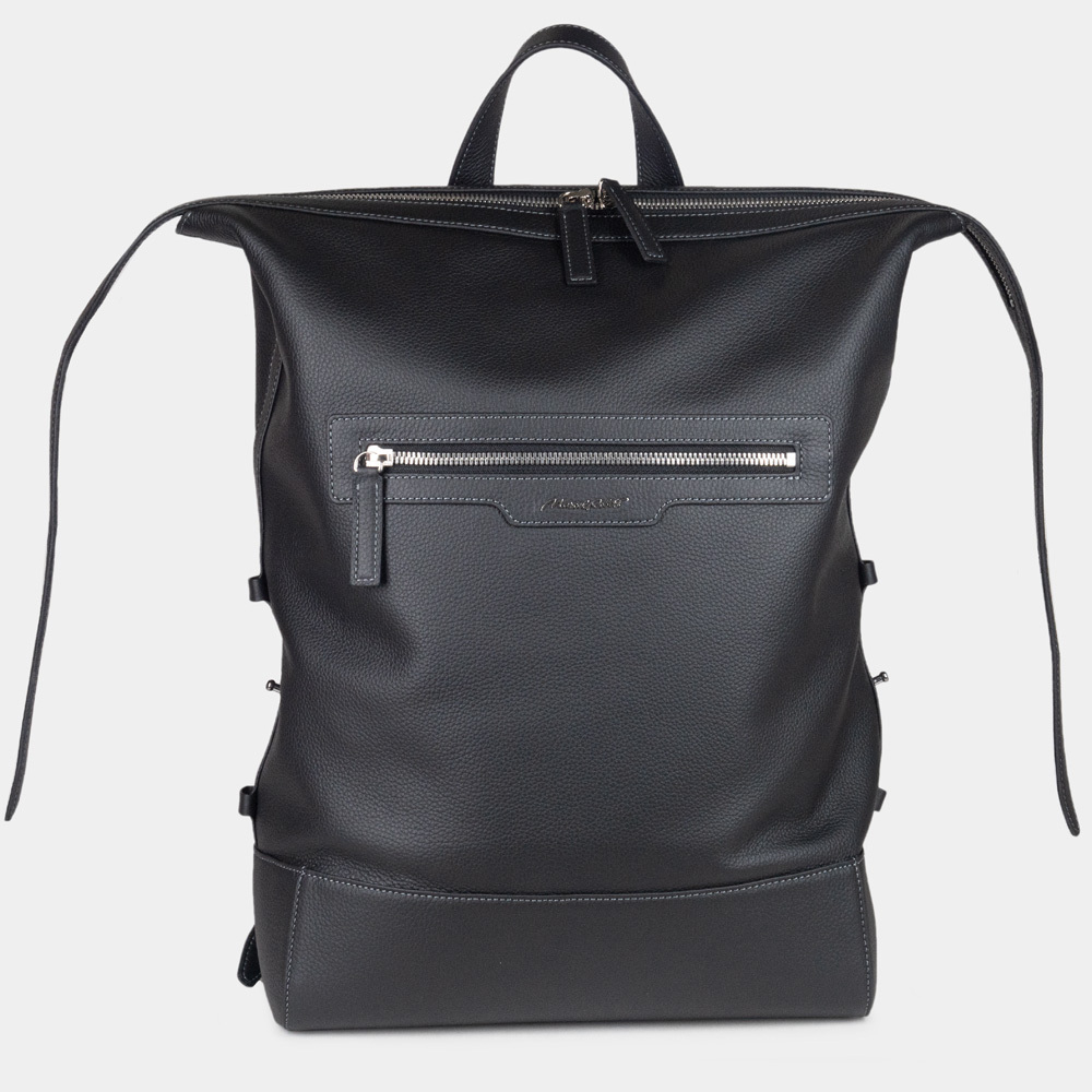 Рюкзак Rousseau из кожи теленка, черного цвета