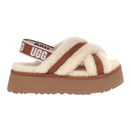 UGG Disco Cross Slide Chestnut