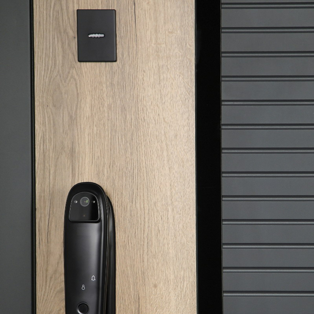 Стальная дверь "Авангард" с зеркалом (биометрический замок)