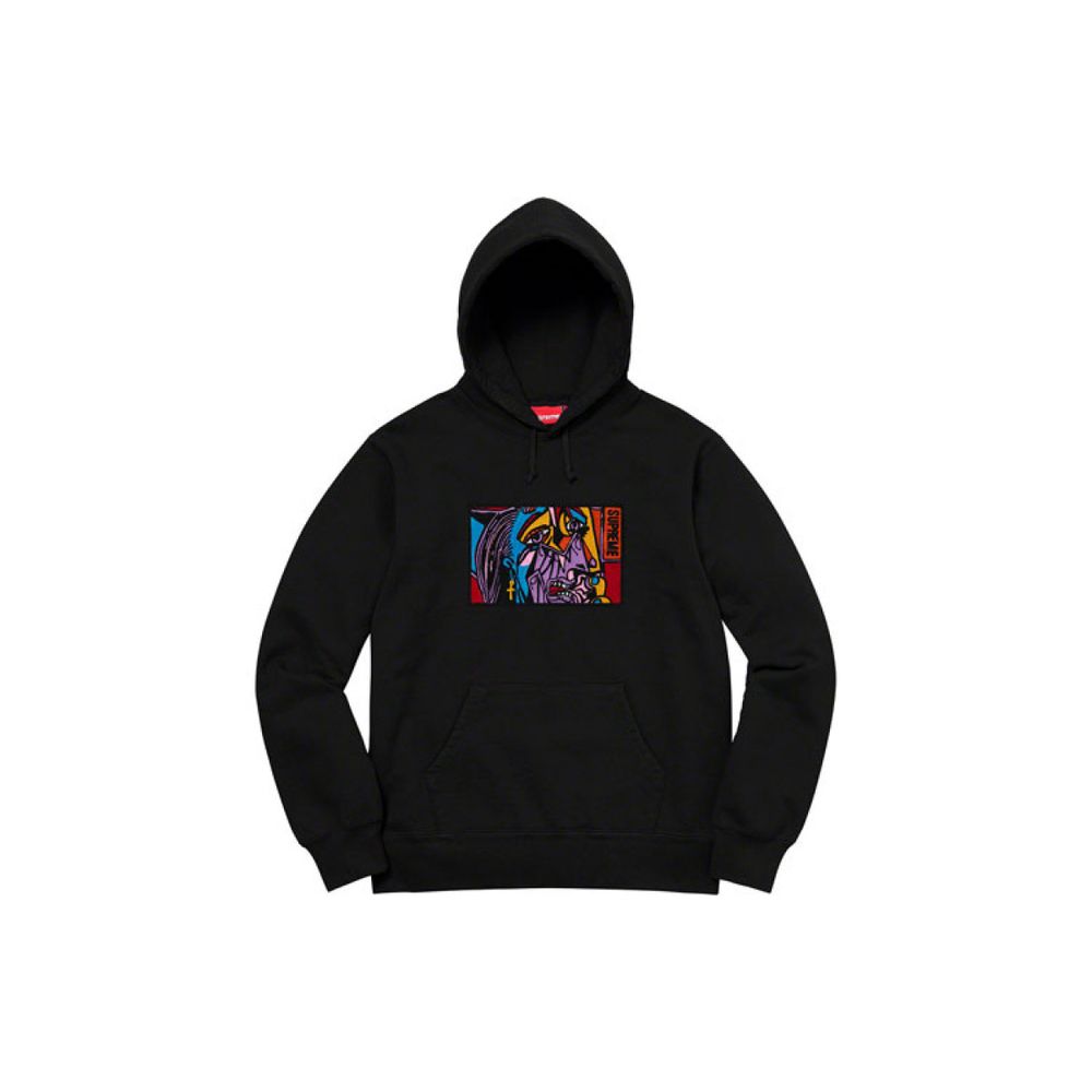 Supreme FW18 Chainstitch Hooded Sweatshirt Black