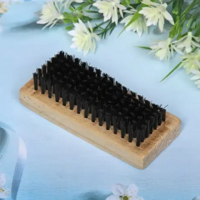 Щетка для обуви деревянная «Нужные вещи», цвет натур. дерево, иск. щетина, 10*4см