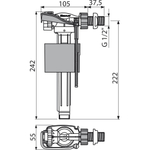 Впускной механизм боковая подводка Alcaplast 1/2" А150