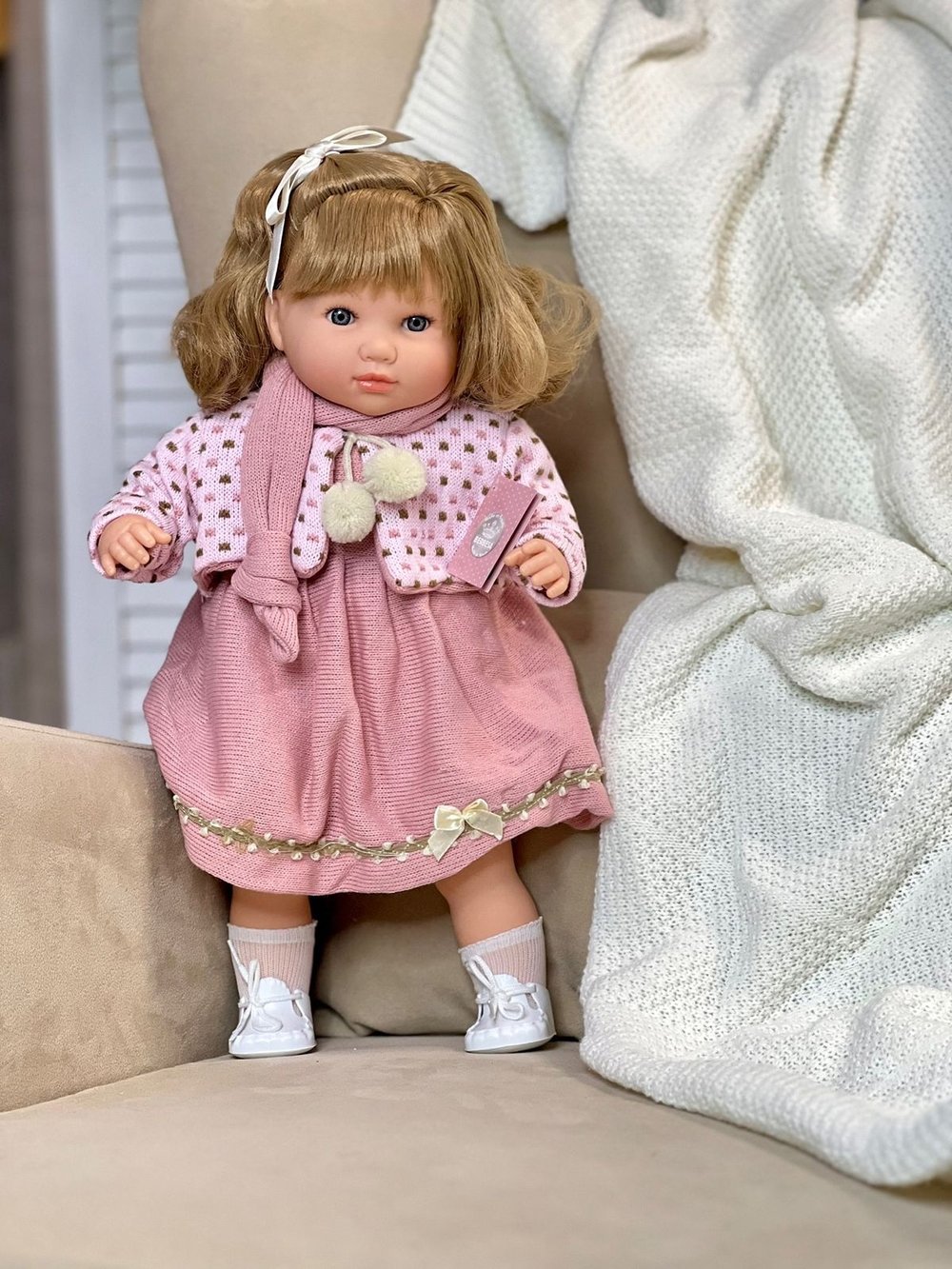 Кукла Berbesa мягконабивная 42см SANDRA в пакете (4417K)