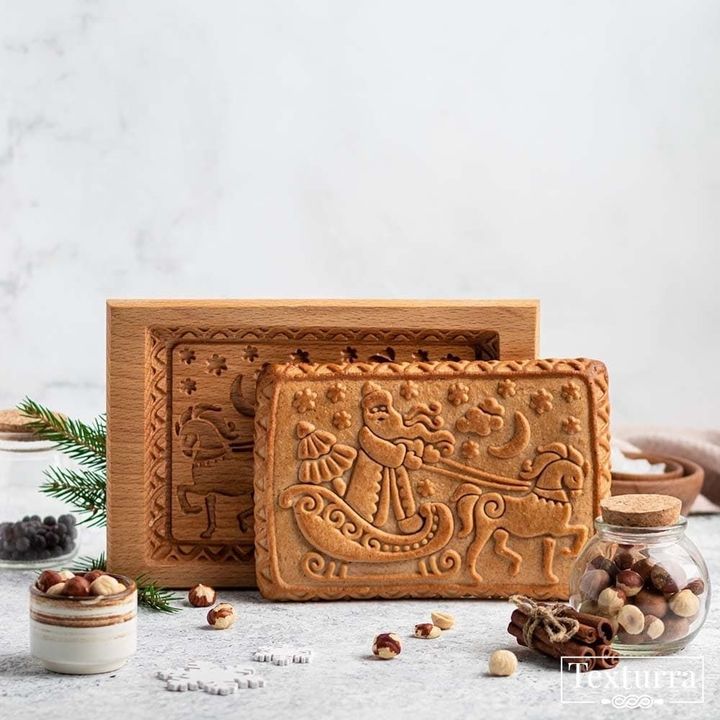 Пряничные доски и скалки с узорами Tекстурра