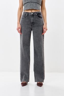 Джинсы wide leg серого цвета