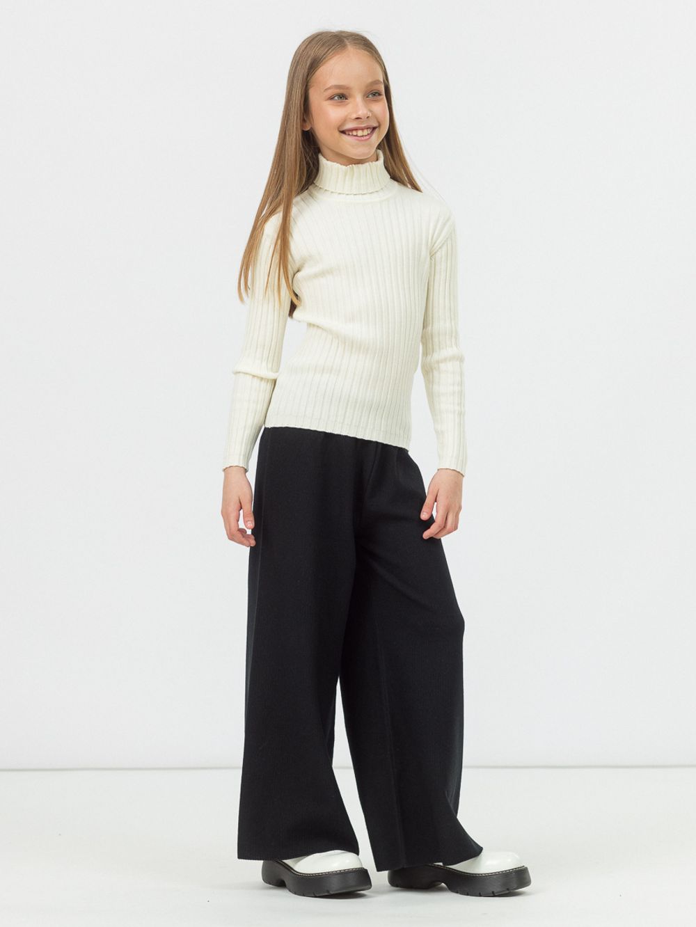 Джемпер водолазка для девочки AT274 молочный