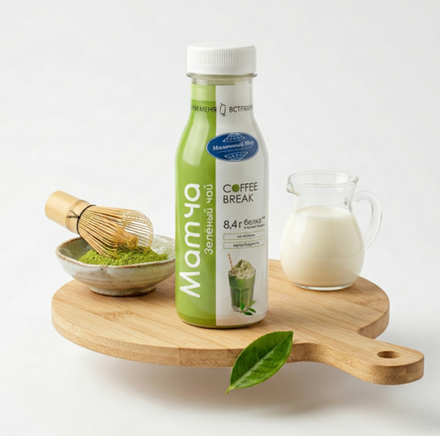 Напиток молочный Coffee Break Зеленый чай-матча 1.3% 280г Молочный Мир, Беларусь