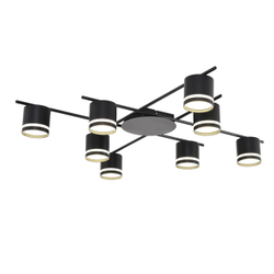 8362/8C COMFI LN 000 черный, металл/акрил Светильник потолочный GX53 LED 8*7W 220V BERTY
