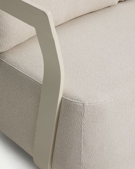 Уличный 3-х местный диван Tamaris из алюминия цвета экрю, 217 см