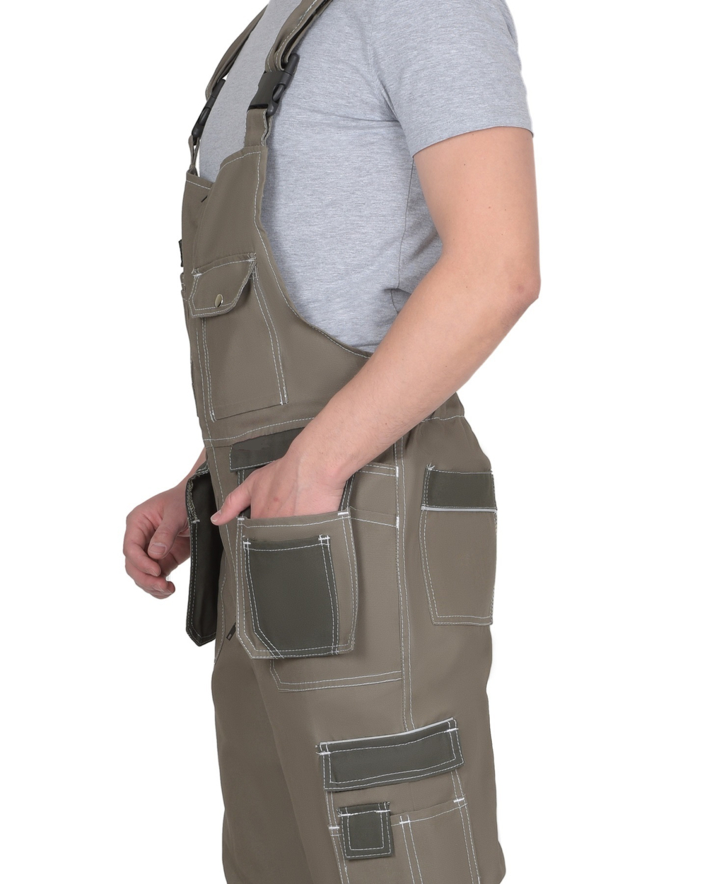 Костюм куртка, п/к т. песочный с хаки 100%х/б пл. 265 г/кв.м