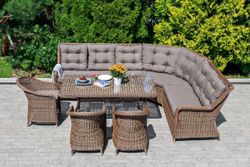 "Бергамо" модульный диван из ротанга, цвет коричневый