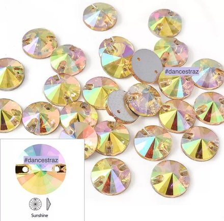 Стразы пришивные, Rivoli, SunShine, A3-P58, 14mm, (36 ea/pkg), (F2)