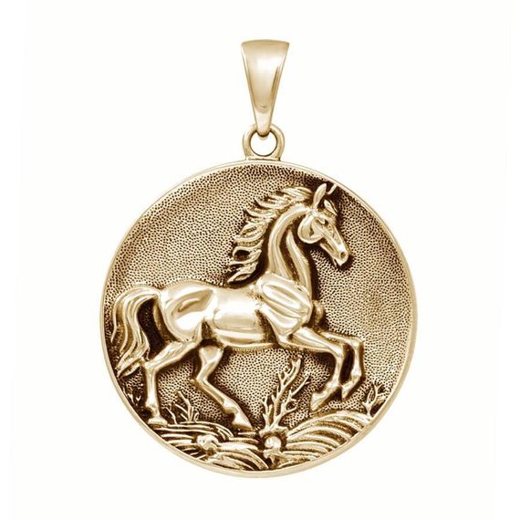 Лошадь - подвеска из бронзы, вид 1