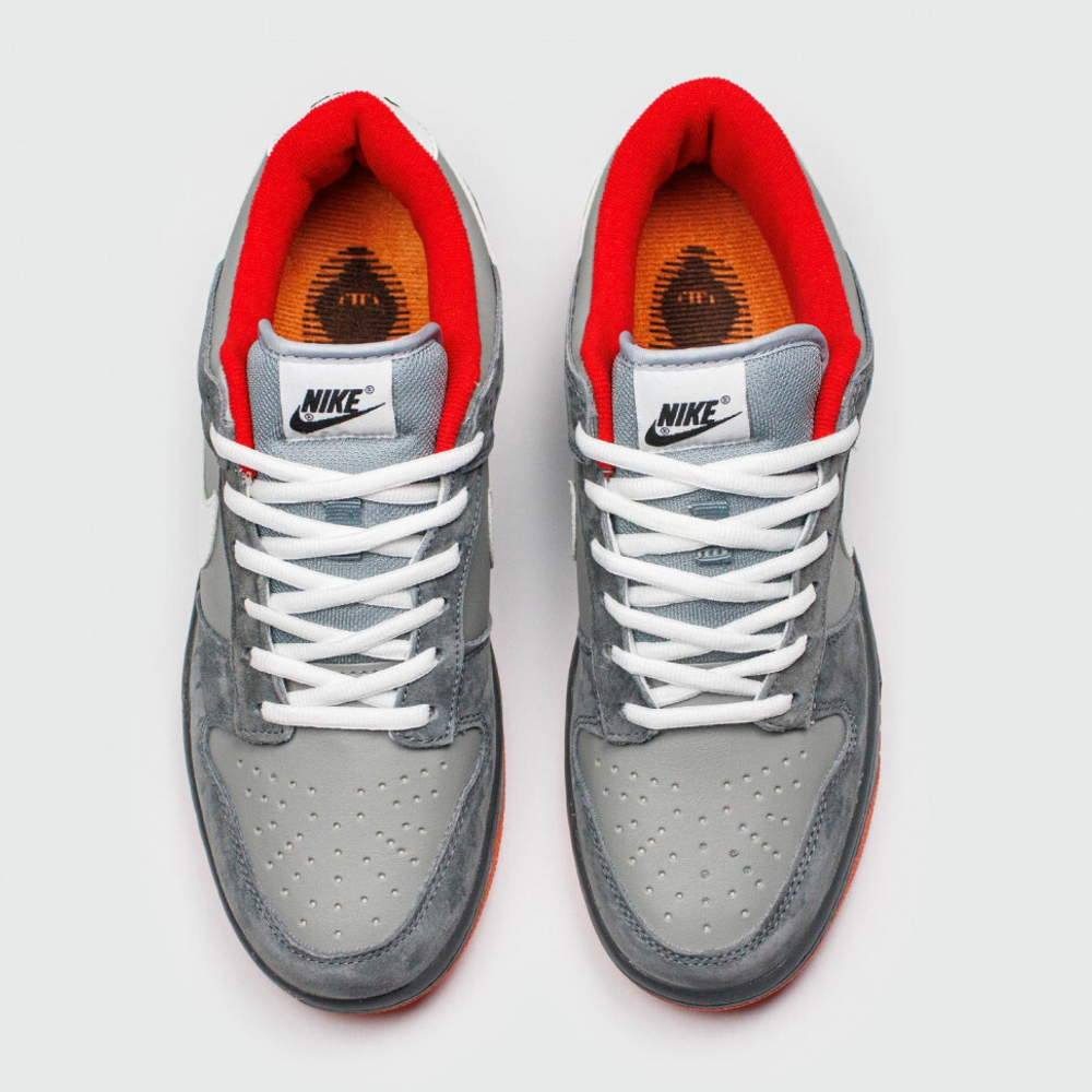 кроссовки Nike Dunk Low Grey / White / Red Ftwr.