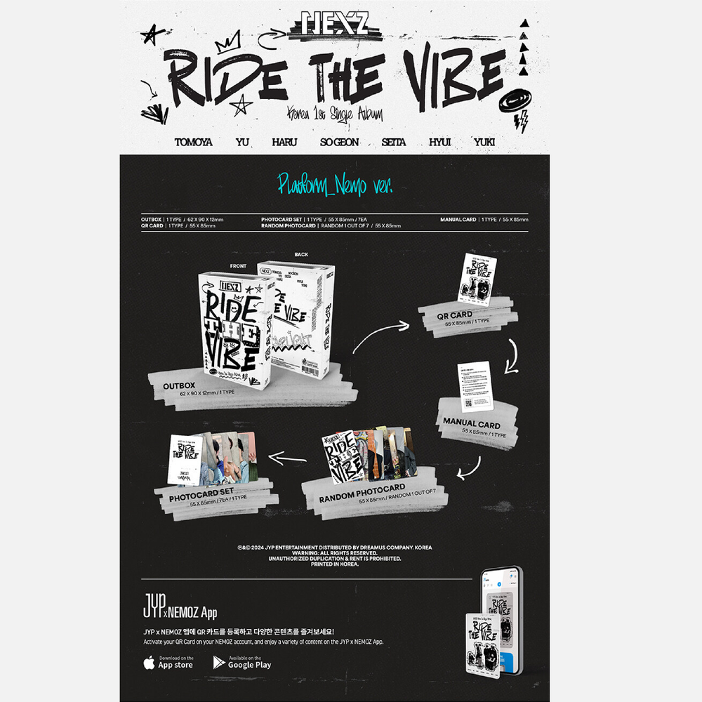 Альбом NEXZ - 1ST SINGLE ALBUM Ride the Vibe