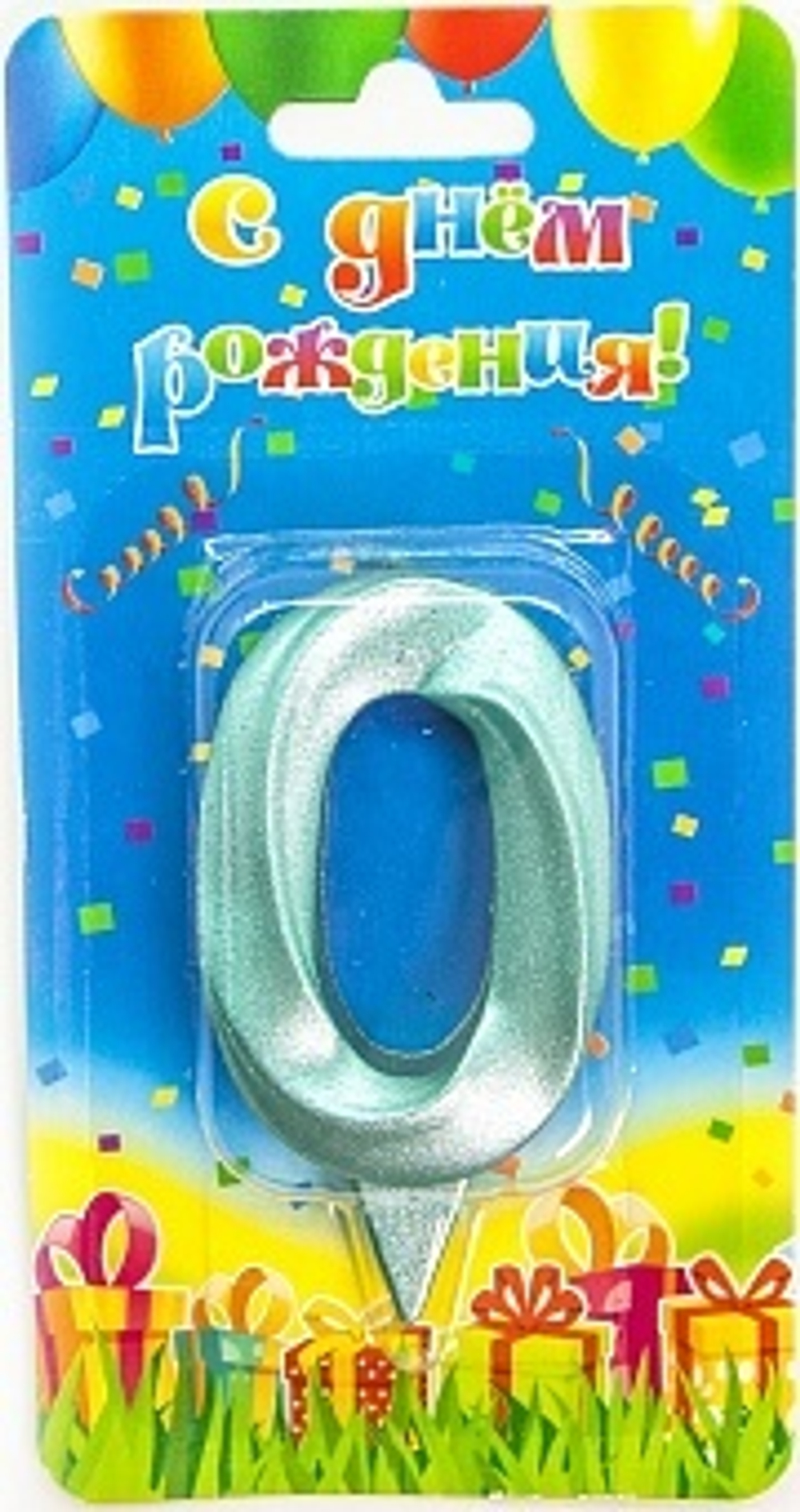 Свеча Цифра 0 Грани Тиффани 7 см.