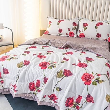 Комплект постельного белья Сатин с Одеялом 100% хлопок 160x80 на резинке OBR119