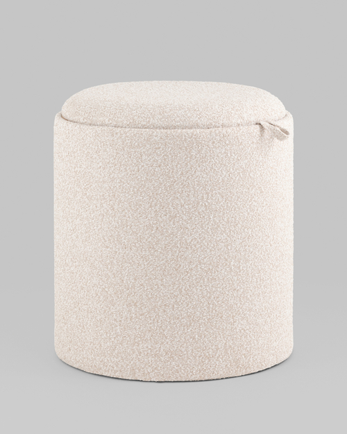 Пуф-столик с ящиком Хюгге S букле бежевый