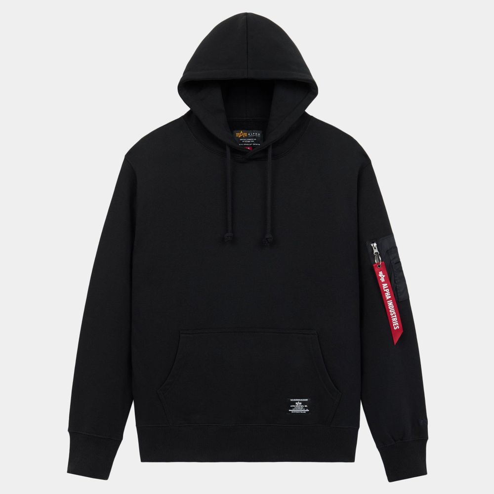 Толстовка Alpha Industries Utility Pocket Hoodie Black (Черный)