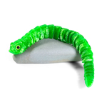 Гибкая игрушка-антистресс, змея с глазами, 3D печать, 27 см., зеленая