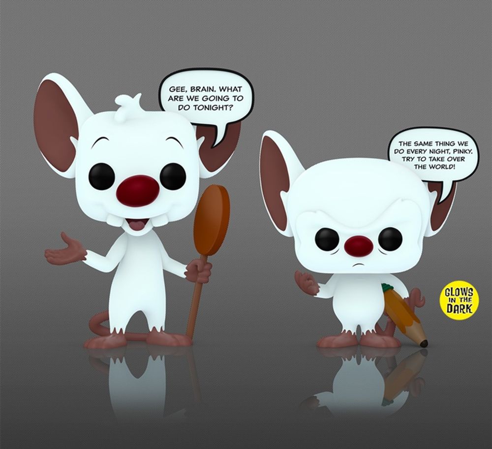 Фигурка Funko POP! Animation Pinky & The Brain Pinky & The Brain (светится в темноте) (Exc)