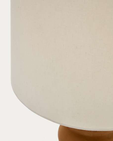 Madsen Настольная лампа терракотовая с белым абажуром