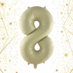Шар фольгированный 32'/81см «Цифра «8» (молочный)