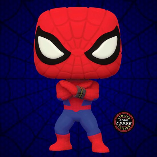 Фигурка Funko POP! Bobble Marvel Spider-Man (Japanese TV Series) w/(GW) Chase (Exc) 58250 / Фигурка Фанко ПОП! по мотивам вселенной "Марвел", Человек-паук ЧЕЙЗ