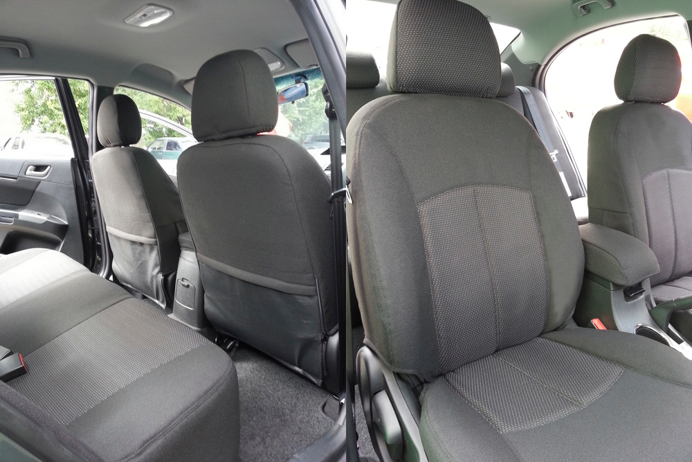 Чехлы на сиденья Hyundai Accent 2006- ; (Тагаз) жаккард спинка 1/2 серые