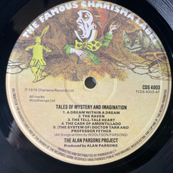 Винтажная виниловая пластинка LP The Alan Parsons Project, Tales Of Mystery And Imagination, Edgar Allan Poe (Англия 1976)
